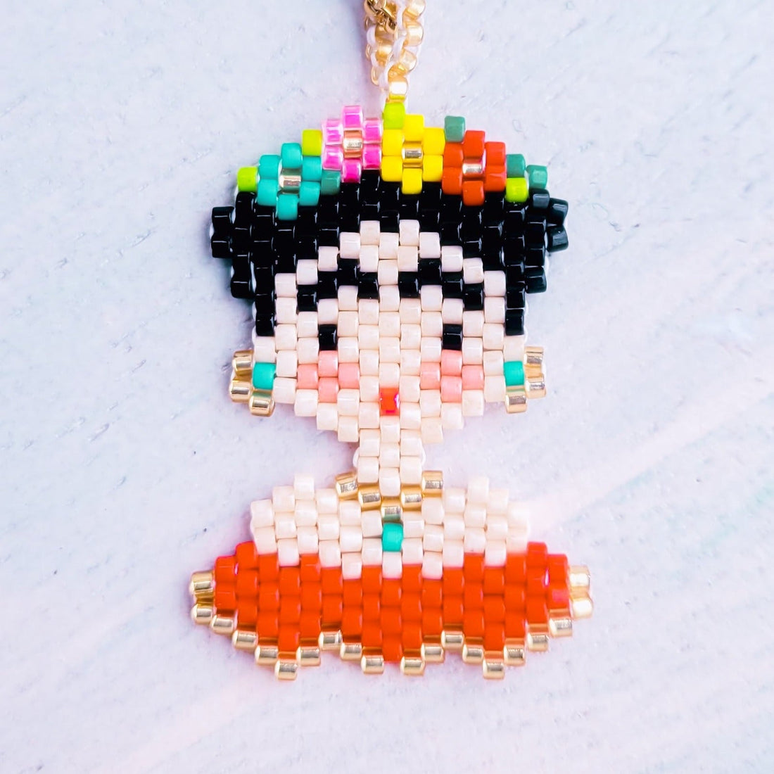 Frida Kahlo Comic Necklace