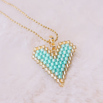 Small Heart Necklace Turquiose