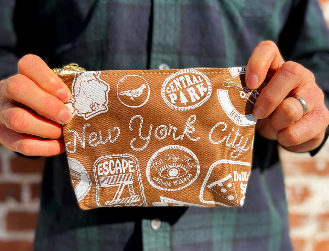 New York City Pins & Patches Zipped Pouch