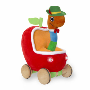 Lowly Worm Soft Toy with Car