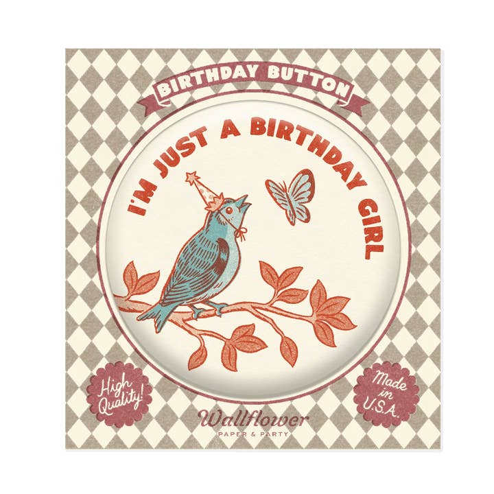 Birthday Girl Birthday Button