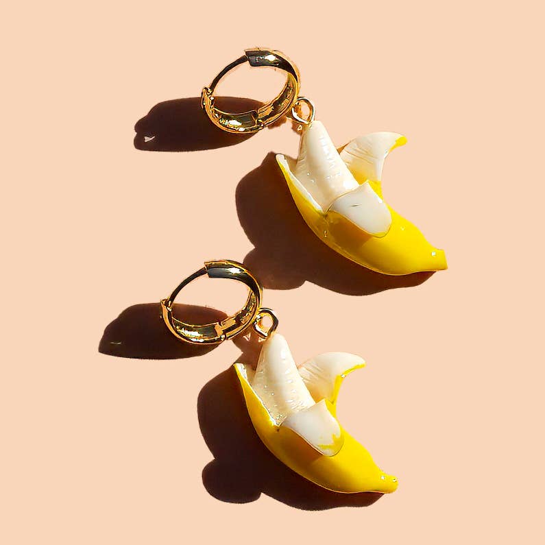 Gwen Hoop  Banana Earrings