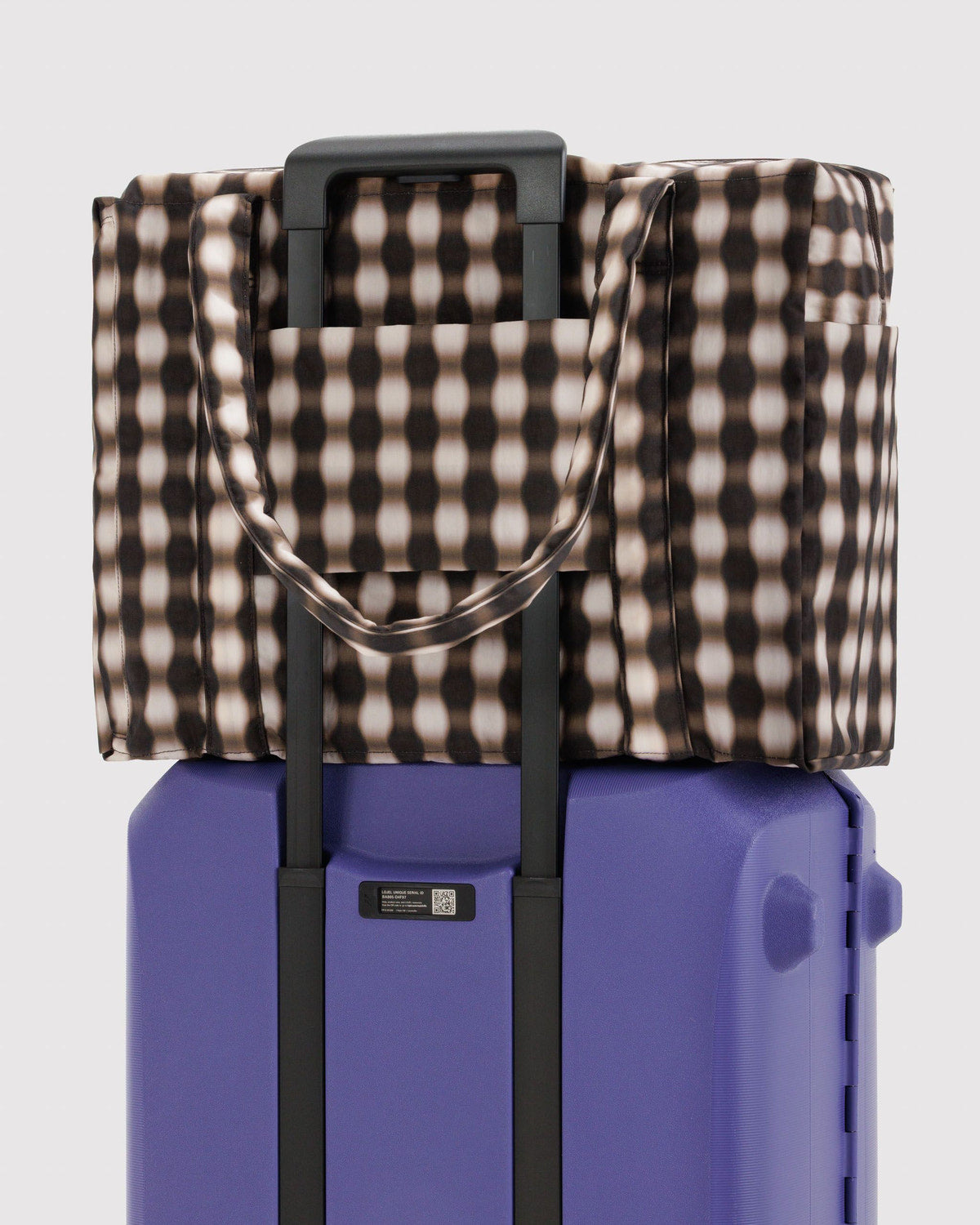 Baggu Cloud Carry-on - Blurred Gingham Brown