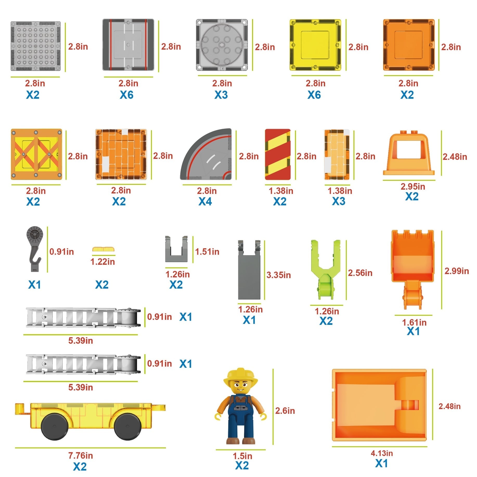 Magnet Tile Construction 5-in-1 Building w/ Accessories