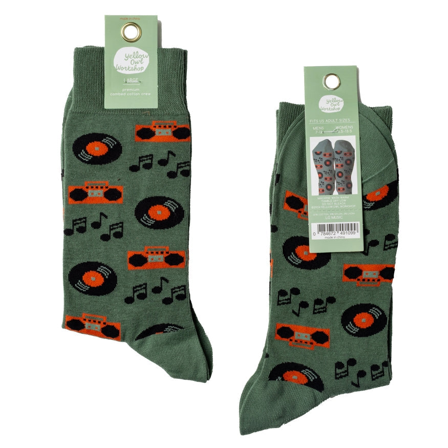 Vintage Vinyl Record Lover Socks (Men's)