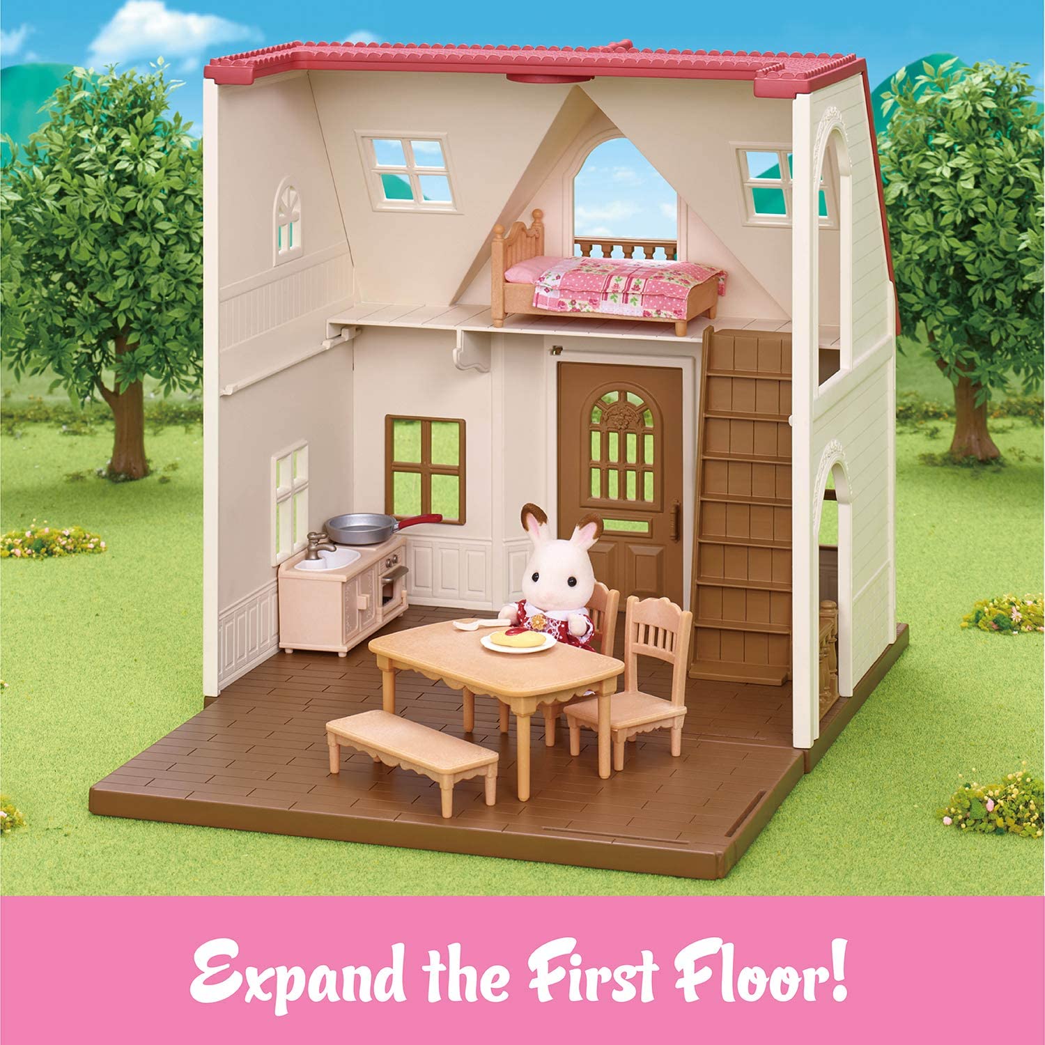 Calico Critters Red Roof Cozy Cottage Starter Home