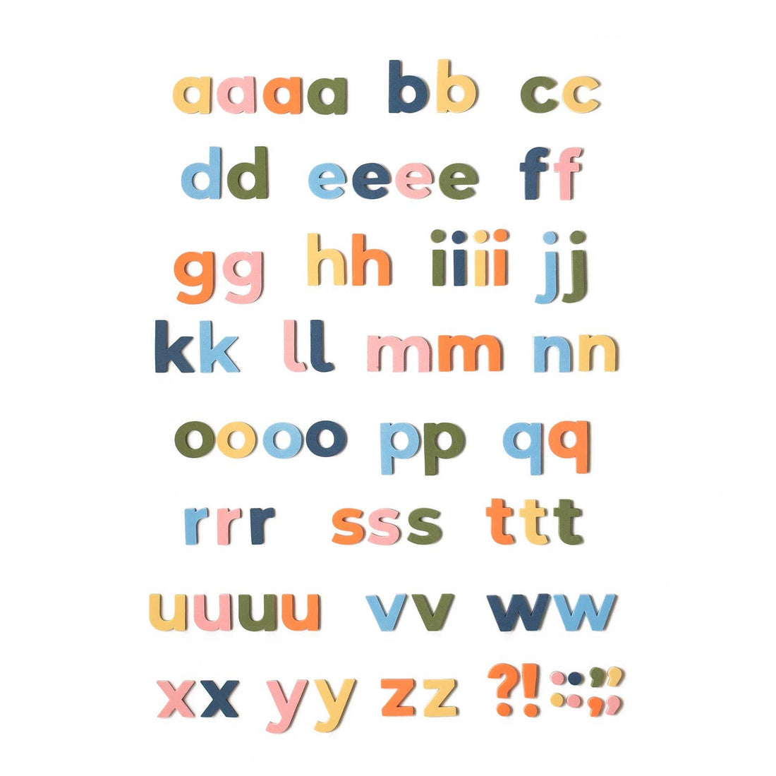 2 75pc Lowercase Magnetic Letters in Rainbow Mod