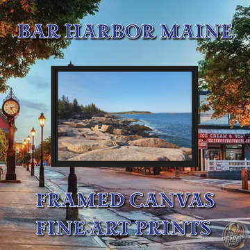 Transform Your Space with Coastal Elegance: Bar Harbor Maine Framed Canvas!