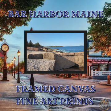 Transform Your Space with This Stunning Bar Harbor Maine Framed Canvas Art ¨C A Coastal Masterpiece!