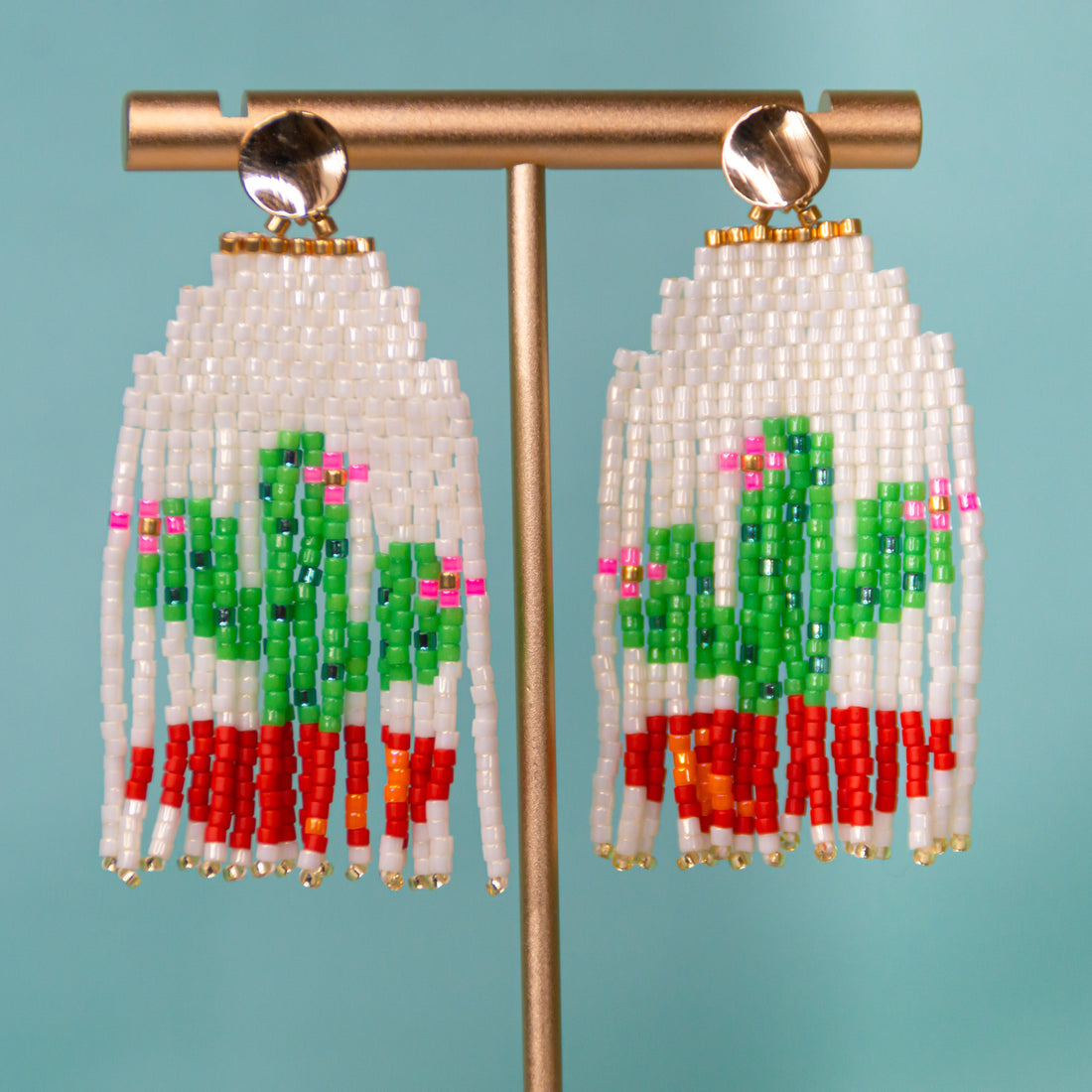 Princess Cactus beaded Earrings