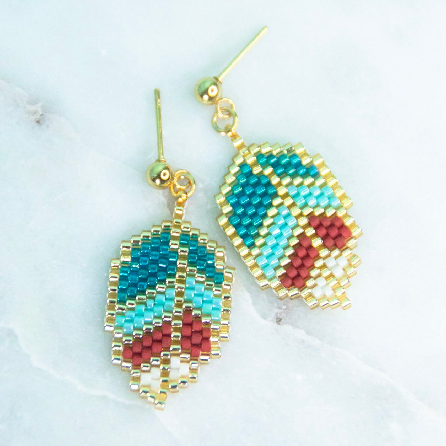 Harmony Leaf Beaded Earrings