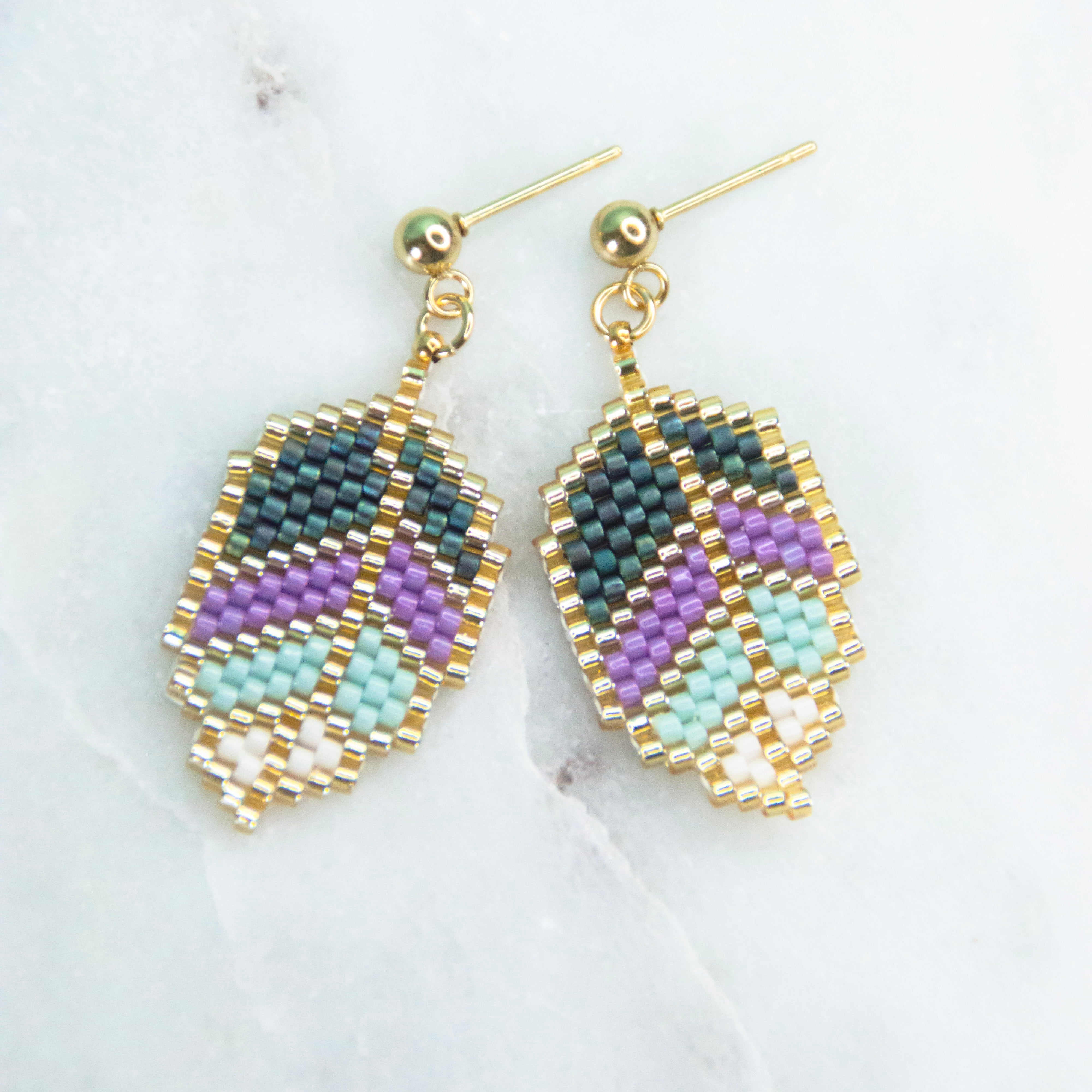 Harmony Leaf Beaded Earrings