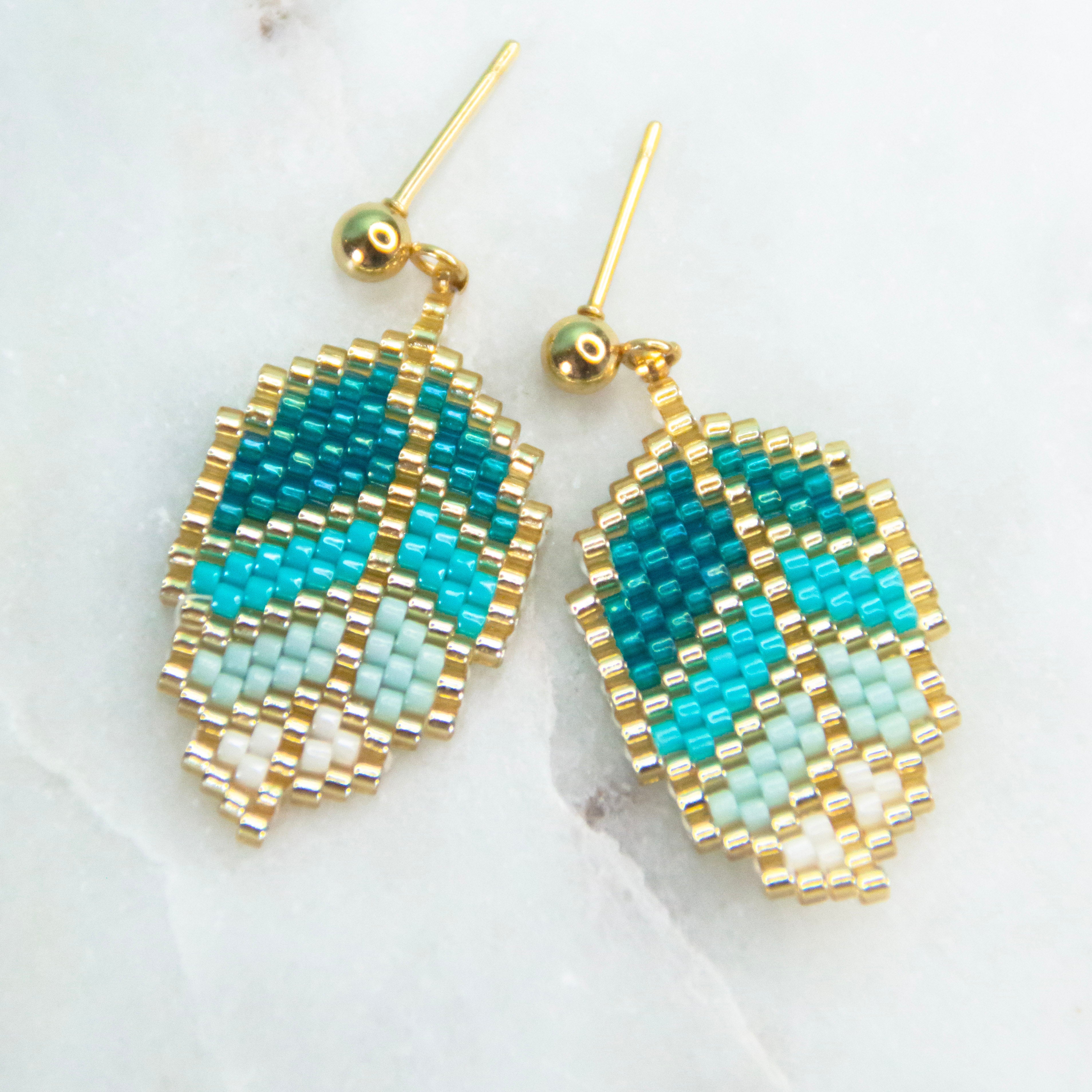 Harmony Leaf Beaded Earrings