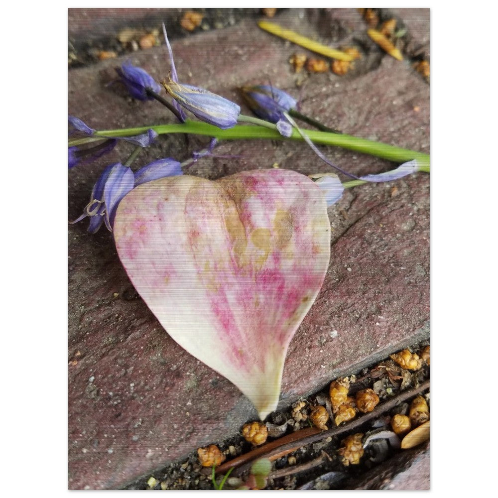 Heart of Leaf - Brushed Aluminum Print