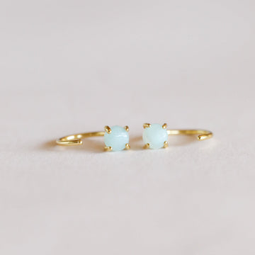 Huggies - Amazonite - Earrings
