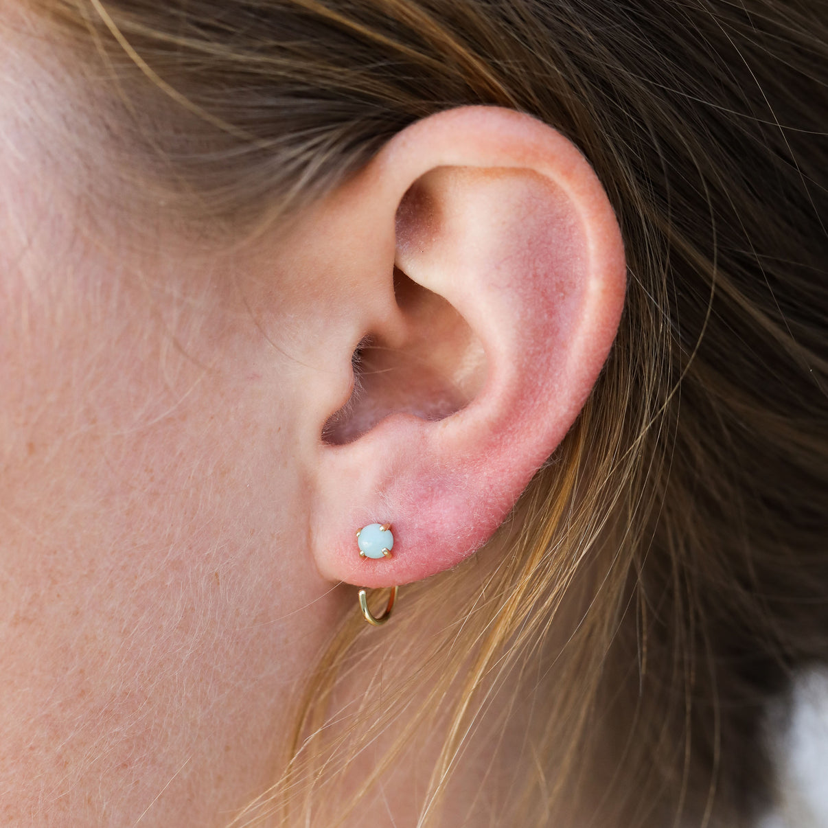 Huggies - Amazonite - Earrings