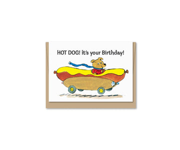 Mini Hot Dog Enclosure-Sized Birthday Card