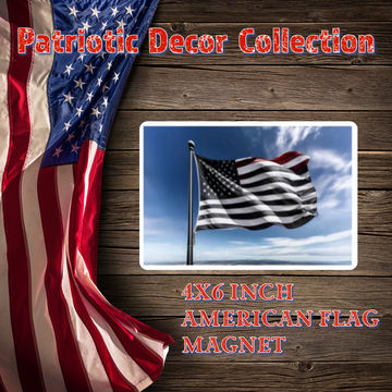 Show Your Colors in Style: The Premium Black and White 4x6 American Flag Magnet!