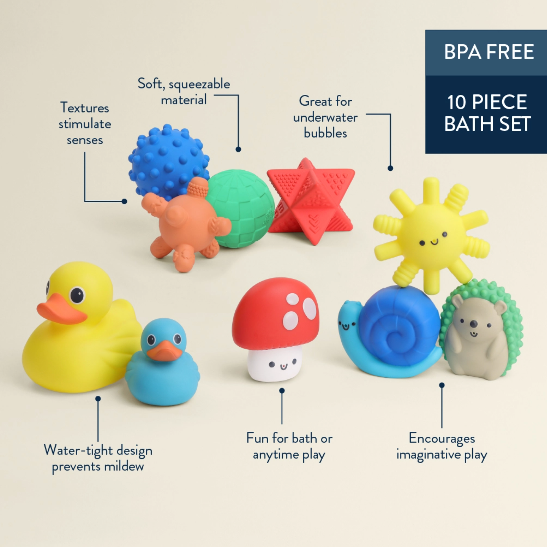 Itzy Splash Gift Set? Soft Bath + Water Toys