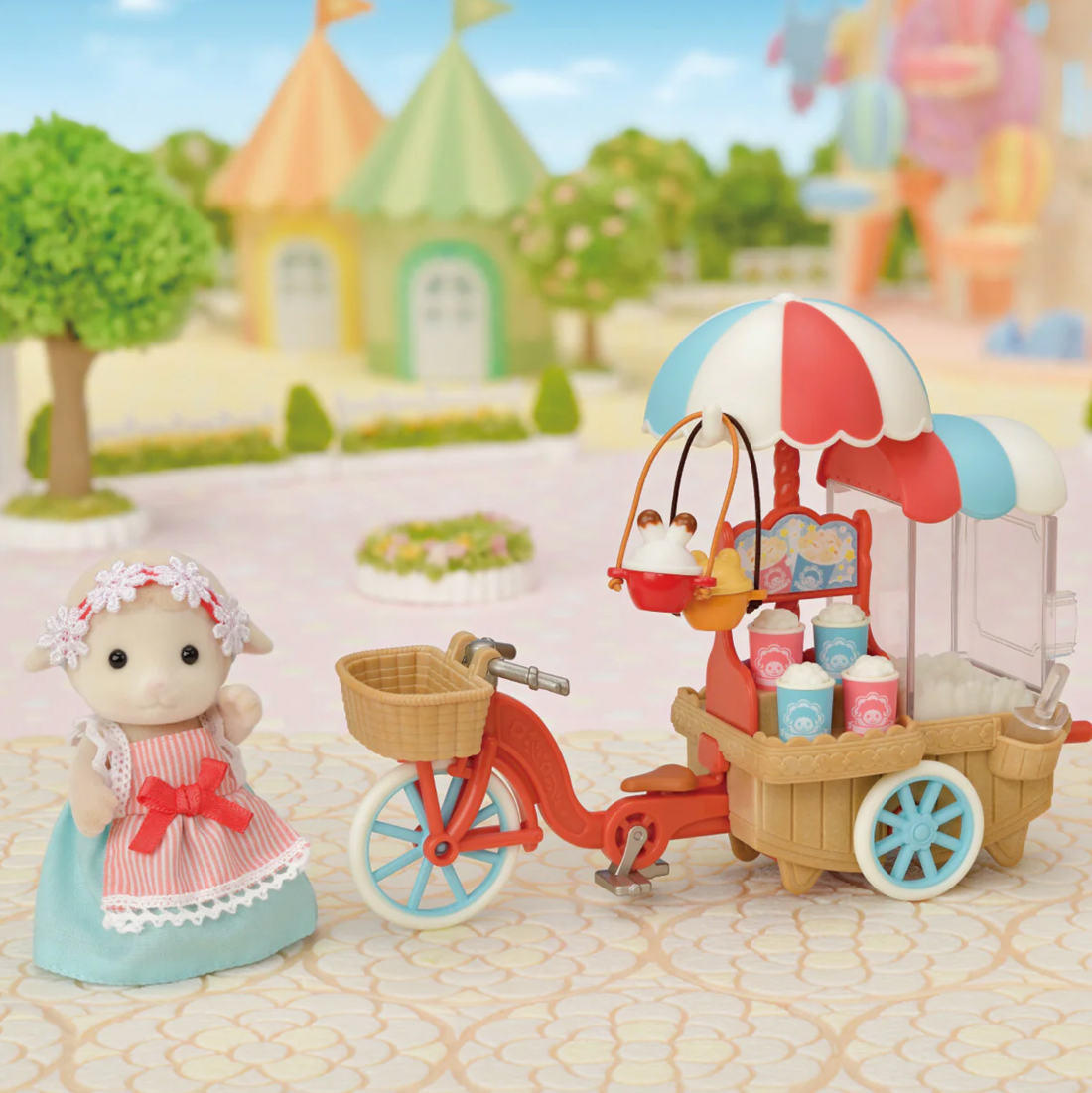 Calico Critters Popcorn Delivery Trike