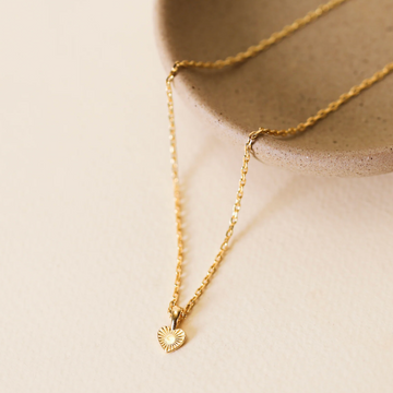Mini Heart Pendant Necklace - 18k Gold Plated