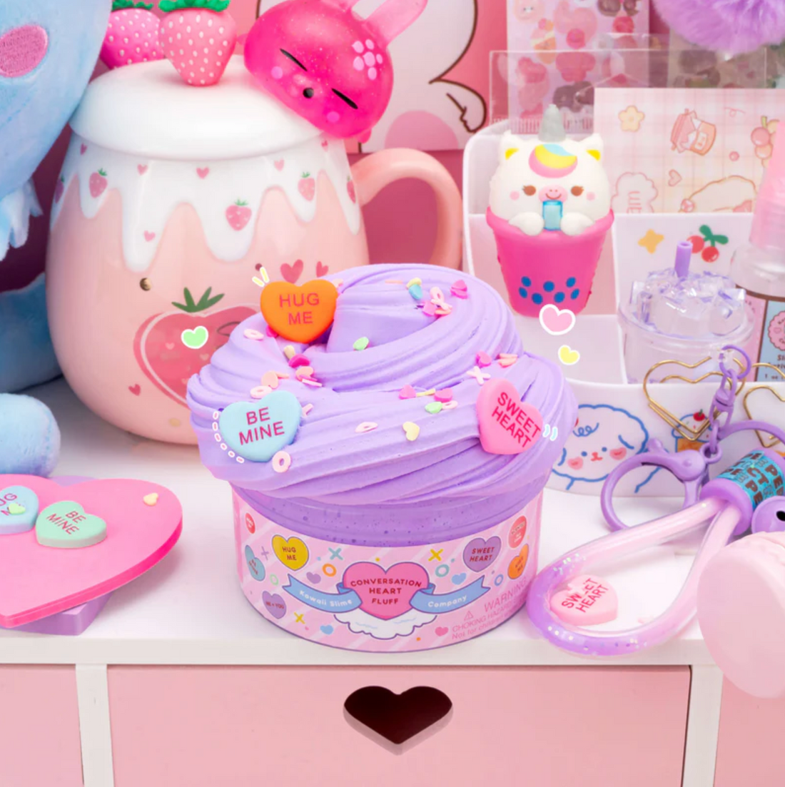 Conversation Heart Fluff Signature Dome? Slime