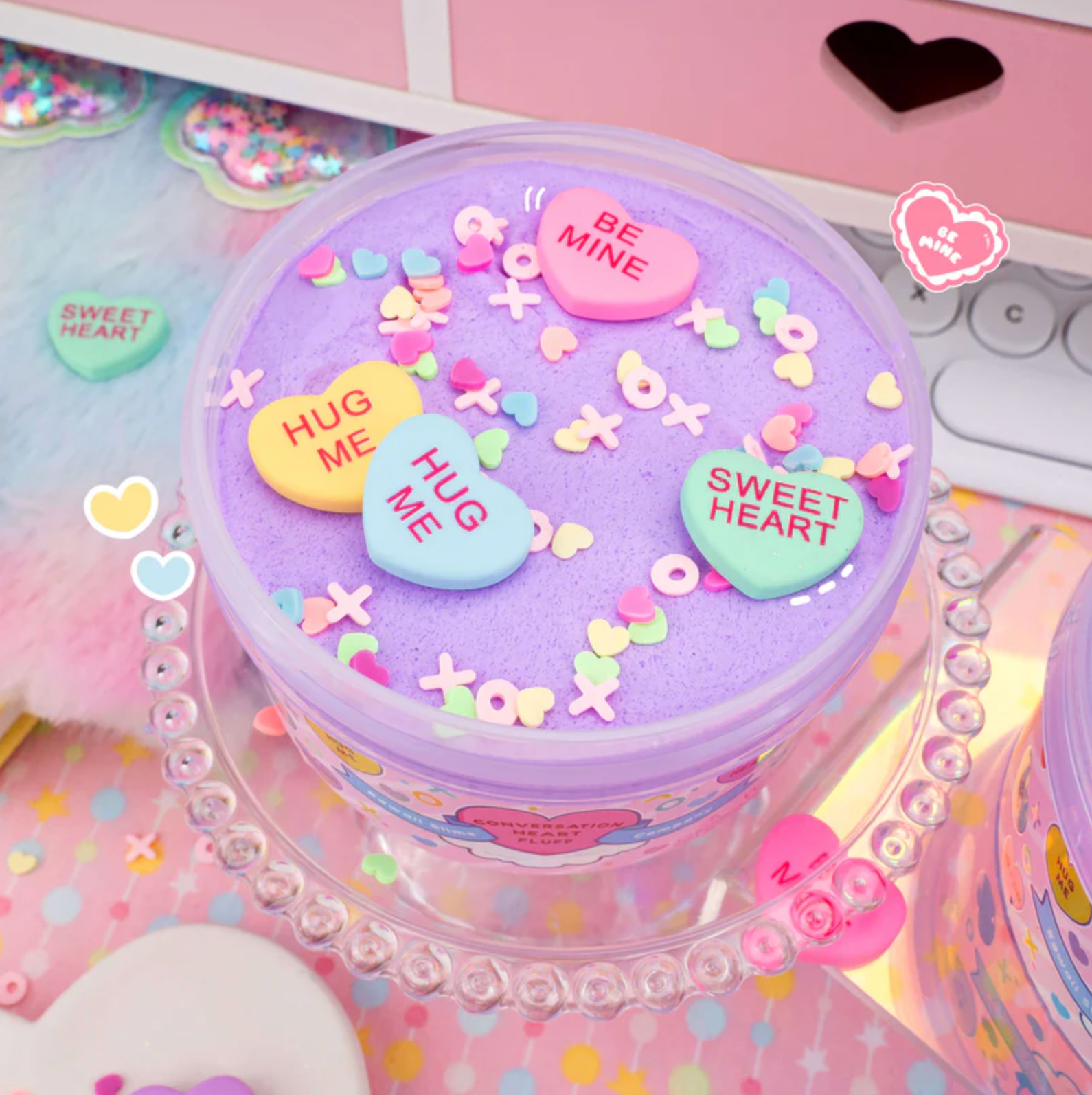 Conversation Heart Fluff Signature Dome? Slime