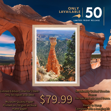 Bring Home the Magic of Bryce Canyon - Limited Edition Hoodoo Tower Poster (Only 50 Available!)