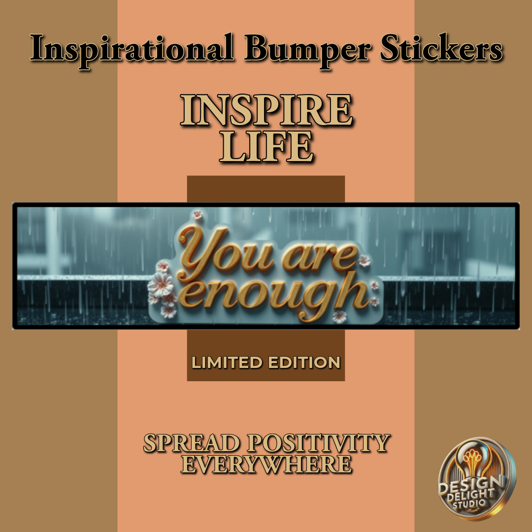 Remind Yourself and Others That ¡®You Are Enough¡¯ with This Inspiring Bumper Sticker ¨C Limited Edition!