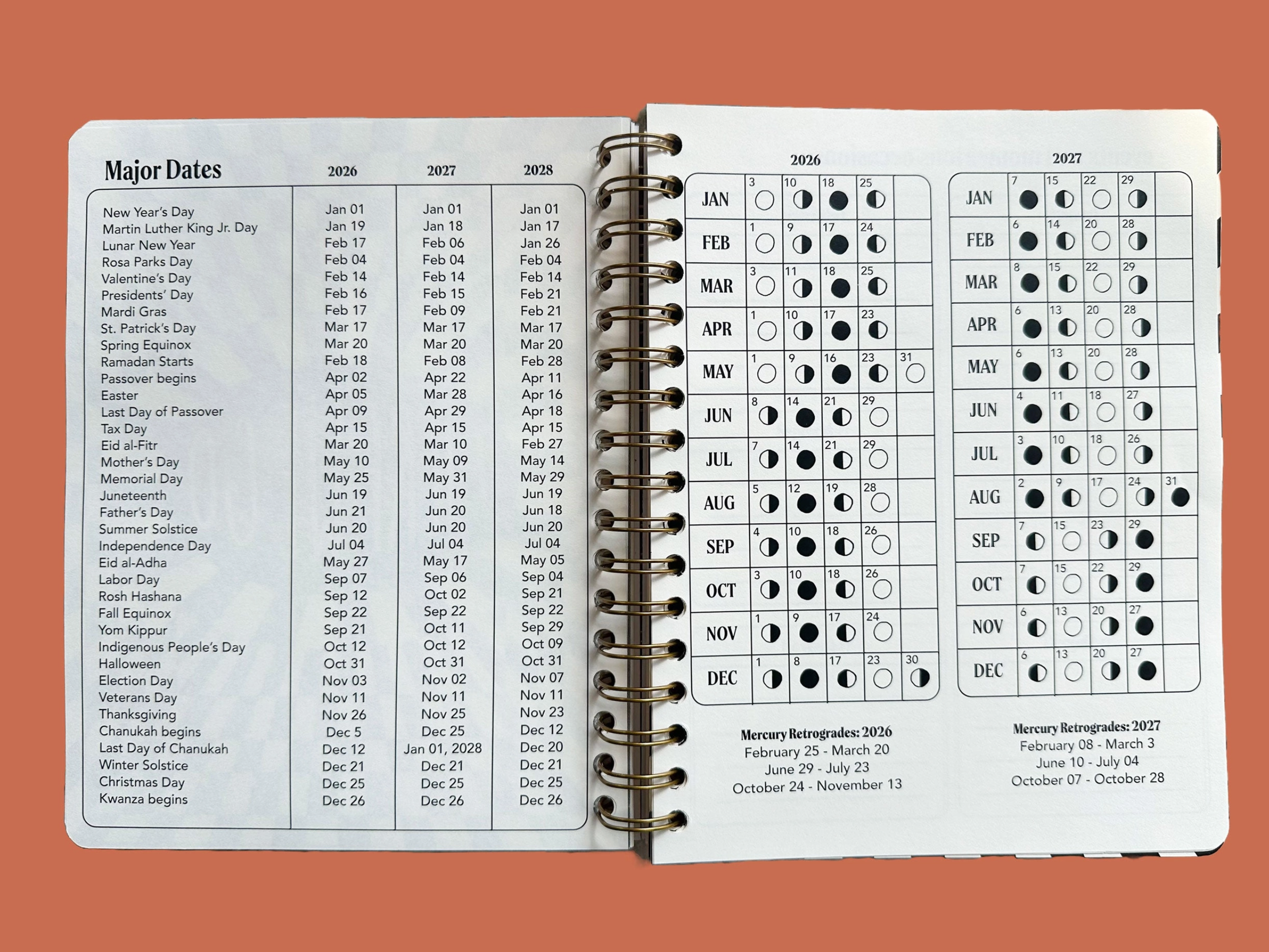 Undated Flexible Planner, Flower Power Cover