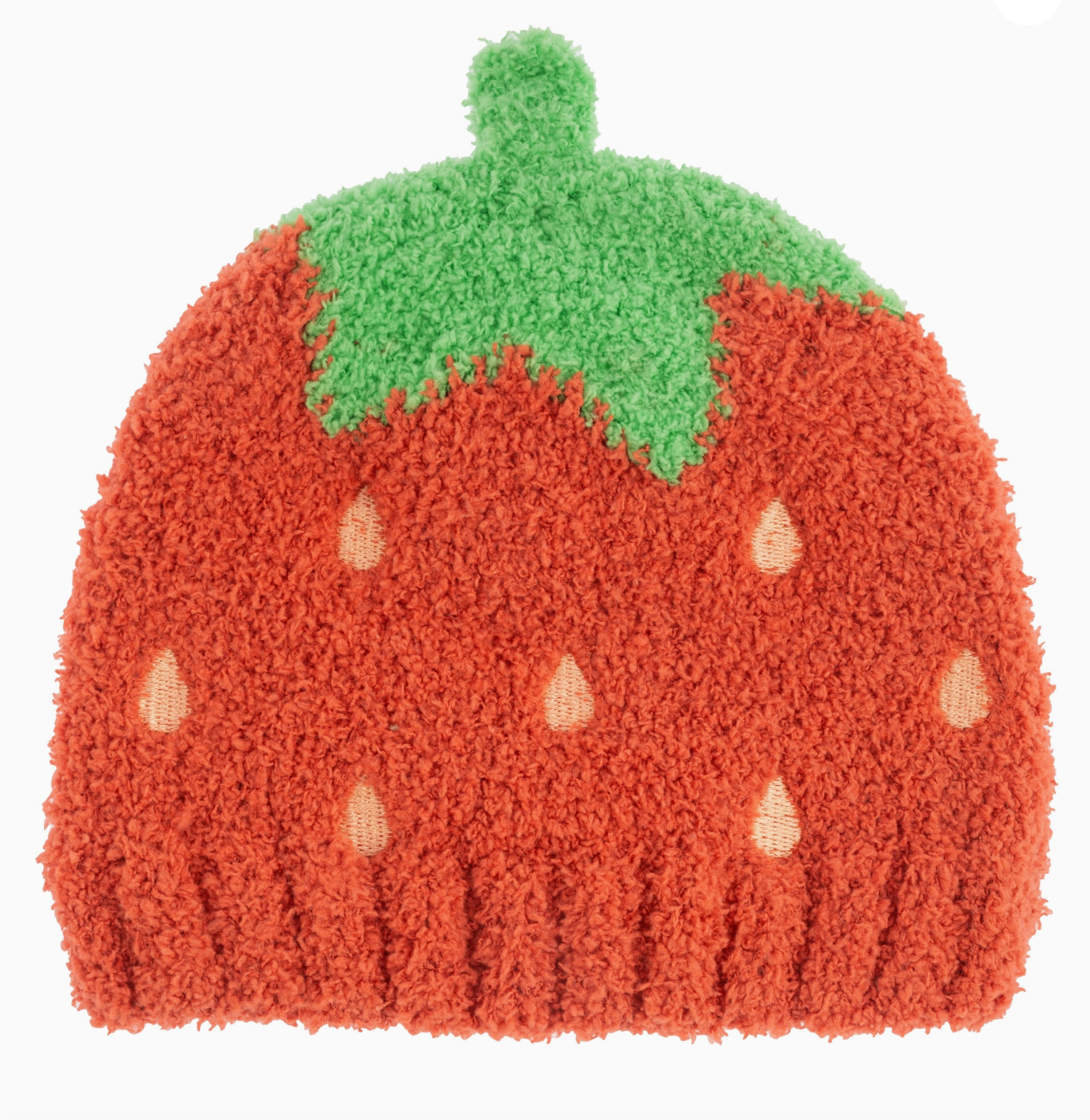 Chenille Baby Beanies  Strawberry