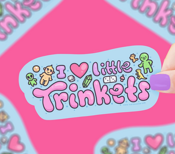 I Heart Little Trinkets Vinyl Sticker