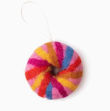 Felt Nyc Rainbow Bagel Ornament