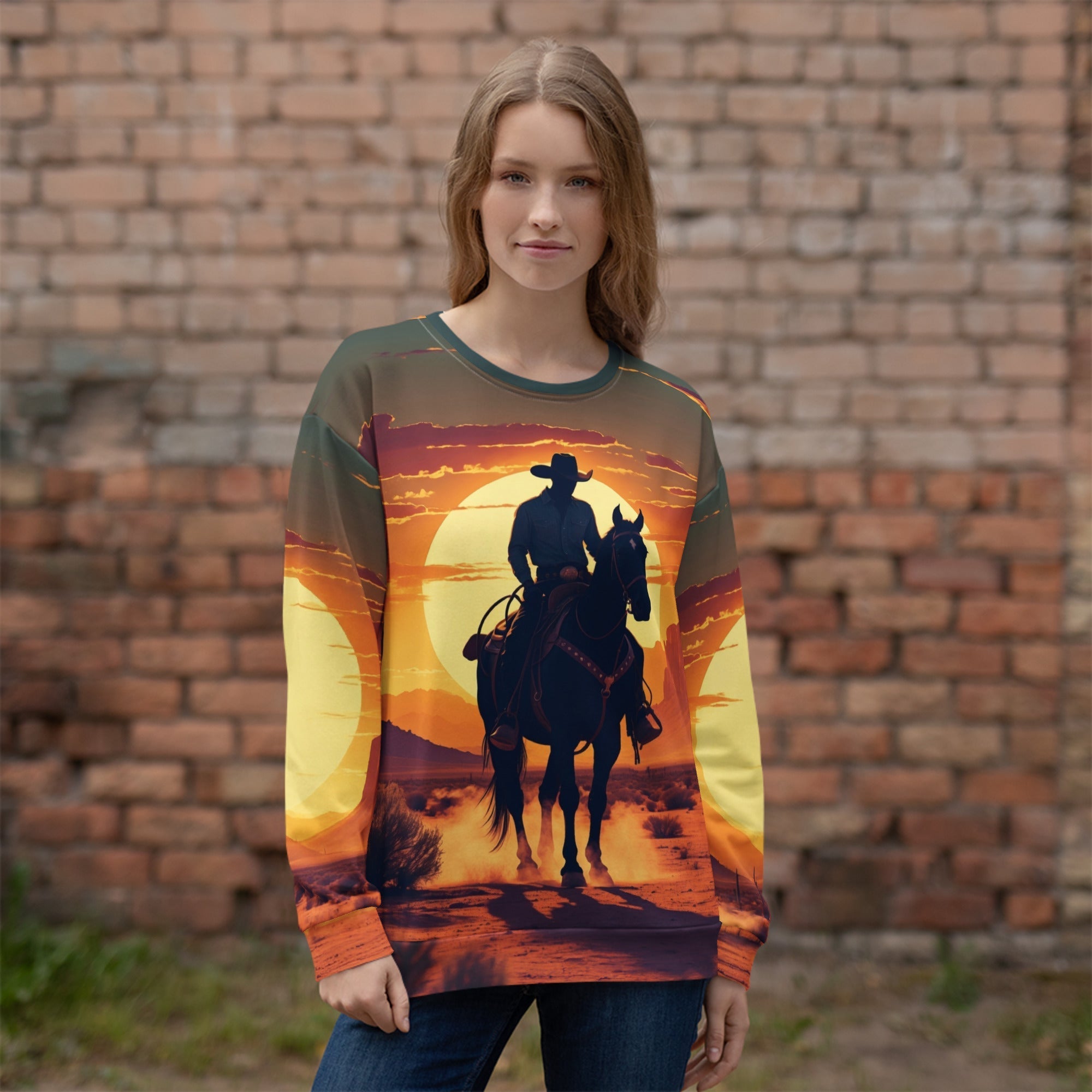Desert Dusk Rider ¨C Recycled Unisex Sweatshirt