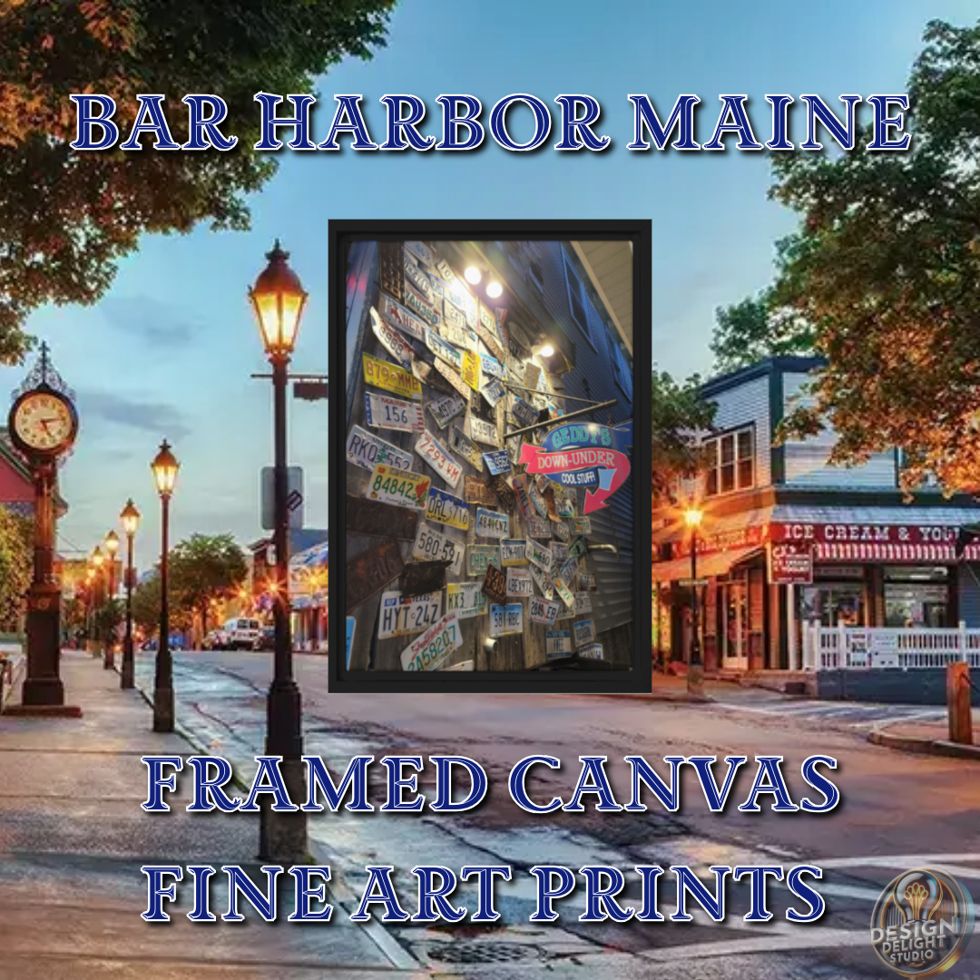 Discover the Ultimate Wall Art: Rustic License Plate Decor from Bar Harbor, Maine!
