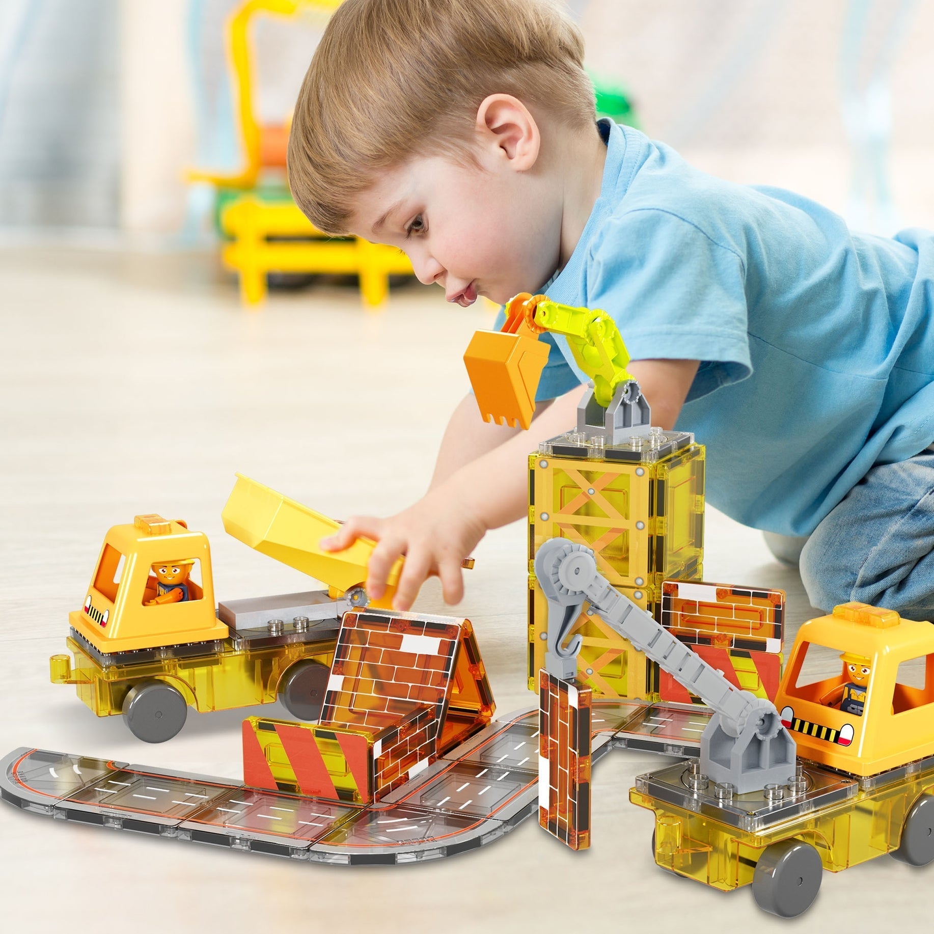 Magnet Tile Construction 5-in-1 Building w/ Accessories