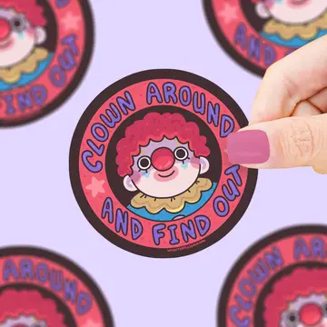 Clown Around Sticker