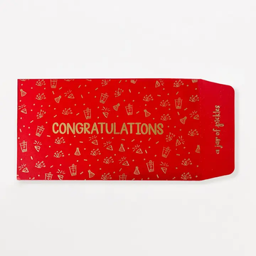 Congratulations Red Envelope Set of 3