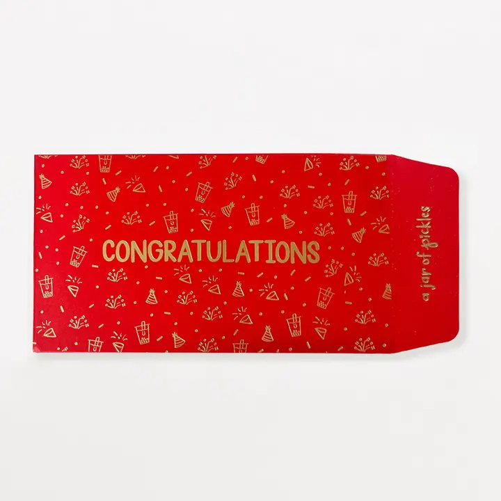 Congratulations Red Envelope Set of 3