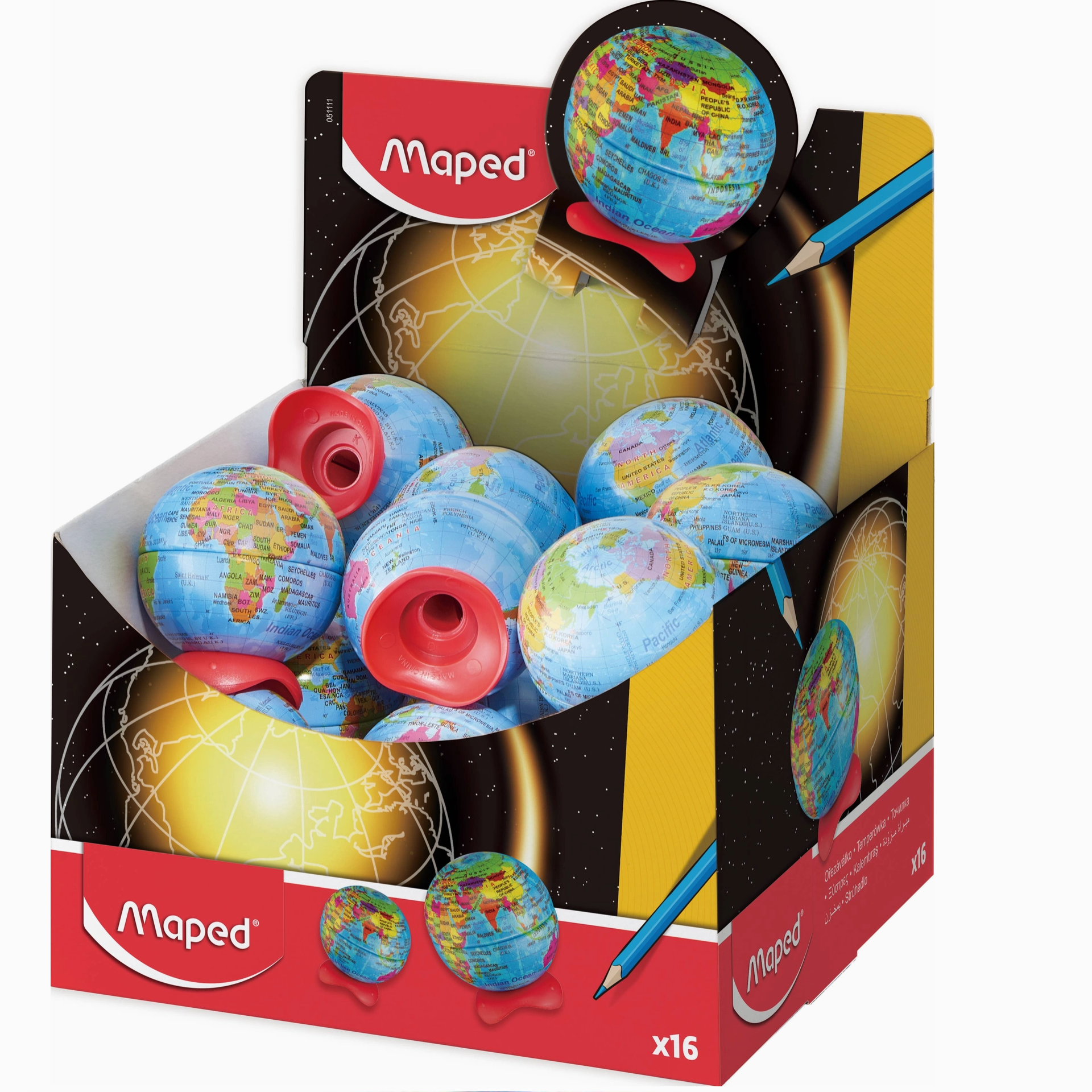 Globe Metal Canister Pencil Sharpener