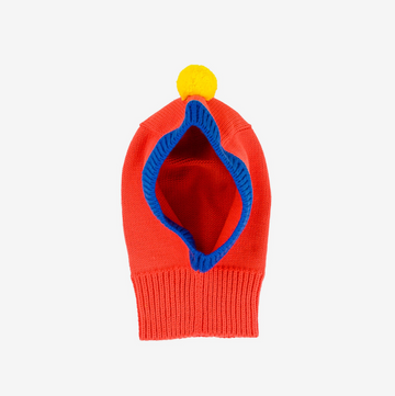 Kids Pom Balaclava Poppy Cobalt