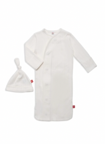 Love Lines Tofu Newborn Gown Hat Set