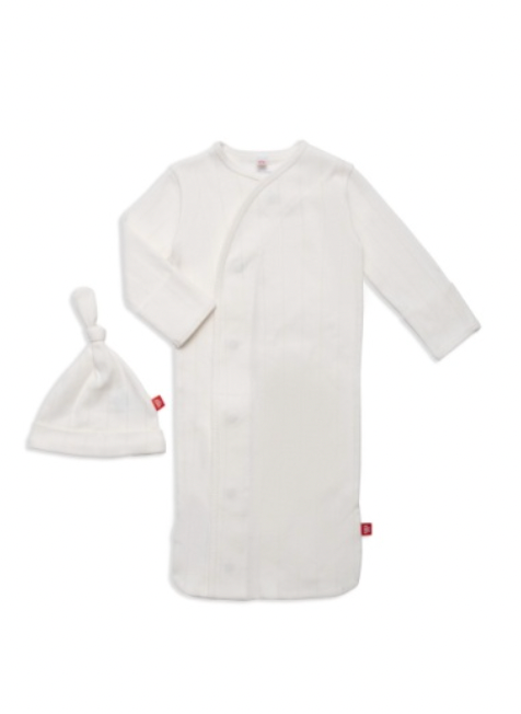 Love Lines Tofu Newborn Gown Hat Set