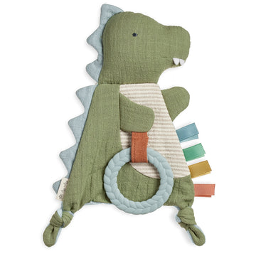 Bitzy Crinkle Sensory Toy with Teether Dino