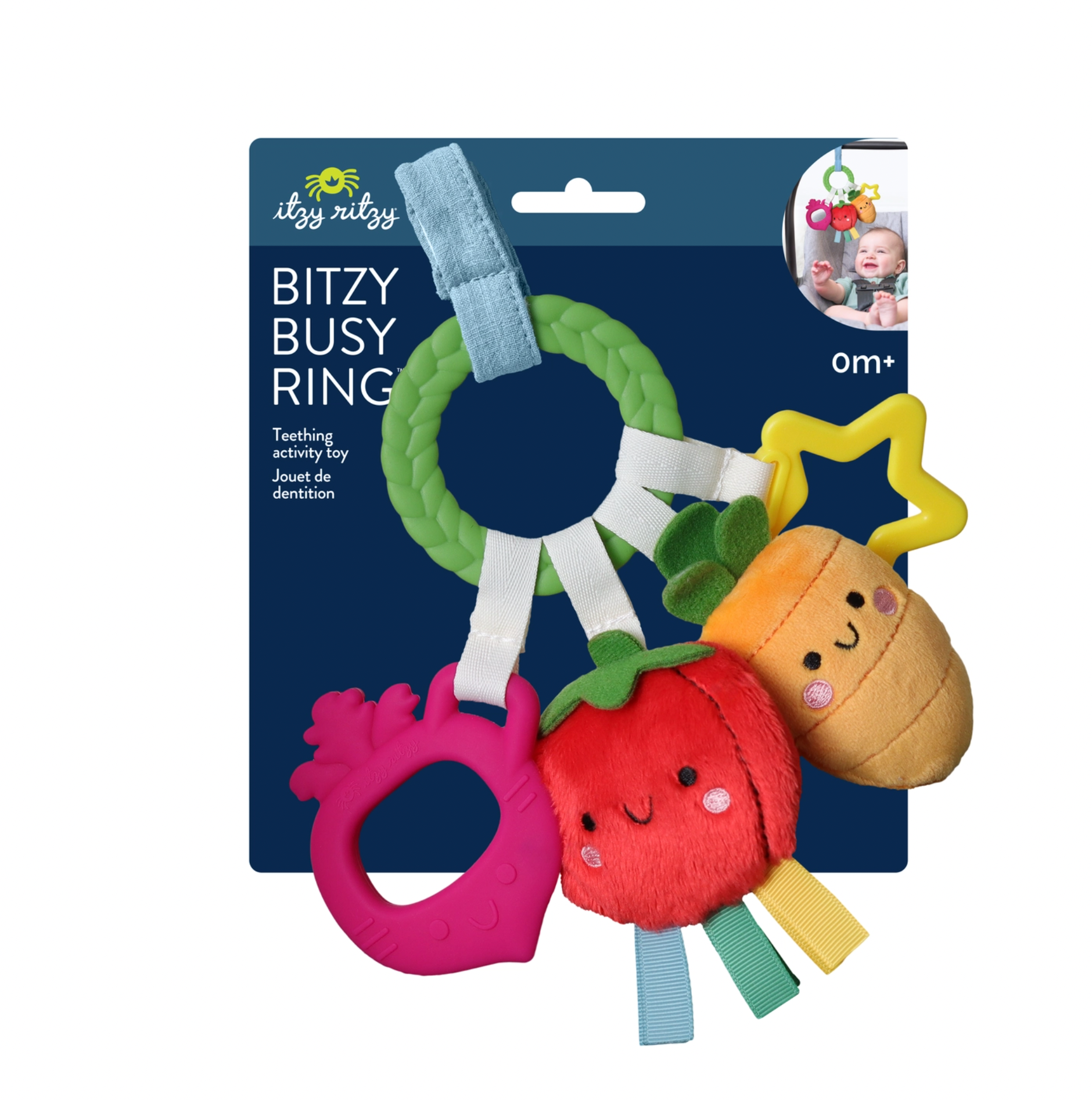 Bitzy Busy Ring? Teething Activity Toy Veggie