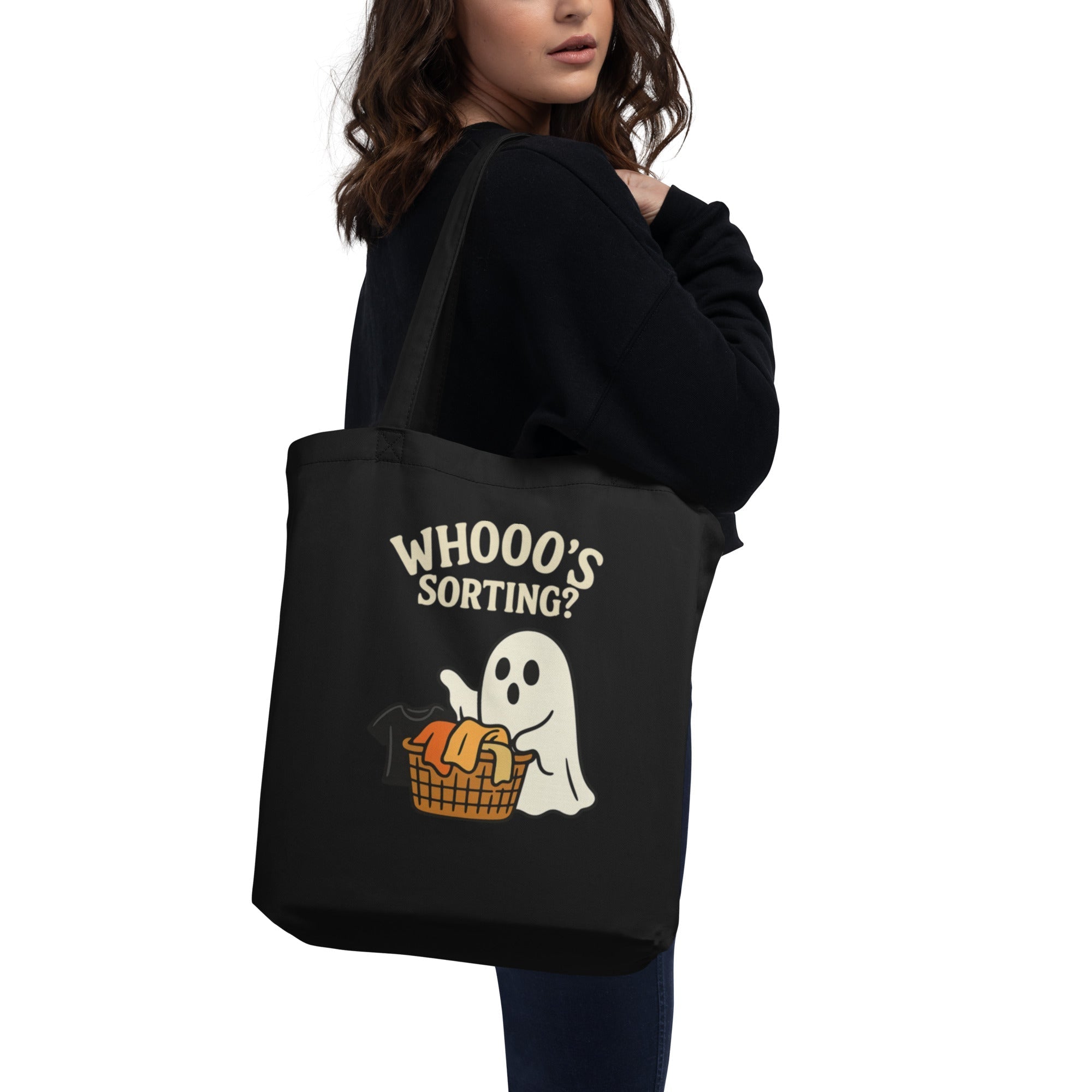 Organic Halloween Totes ¨C Whooo's Sorting Laundry?