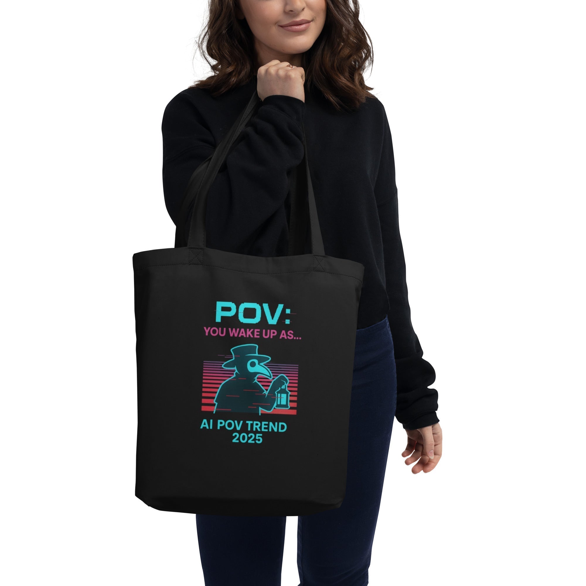 Organic Cotton Tote VHS Retro Plague Doctor POV