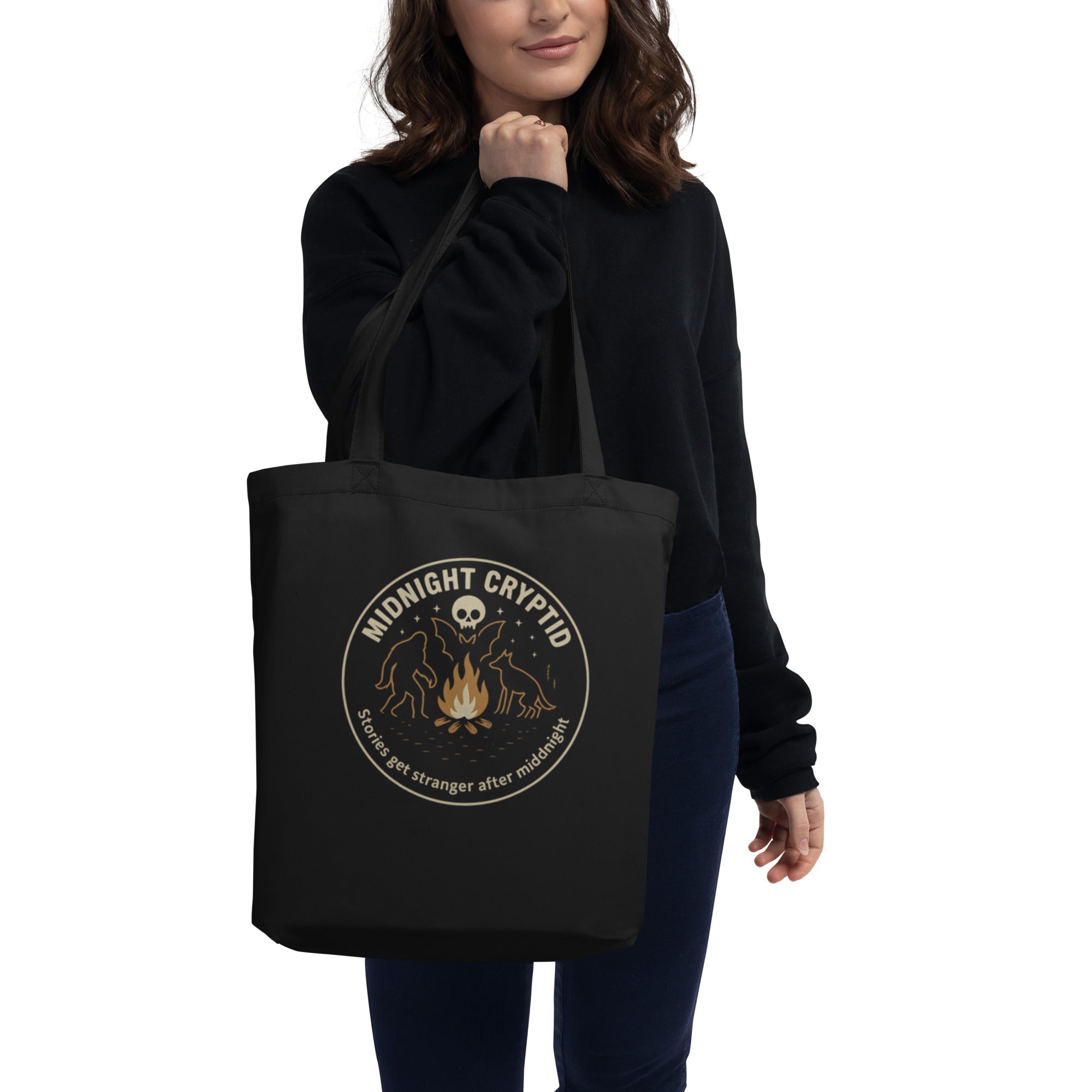 Organic Cotton Tote Bag ¨C Midnight Cryptid