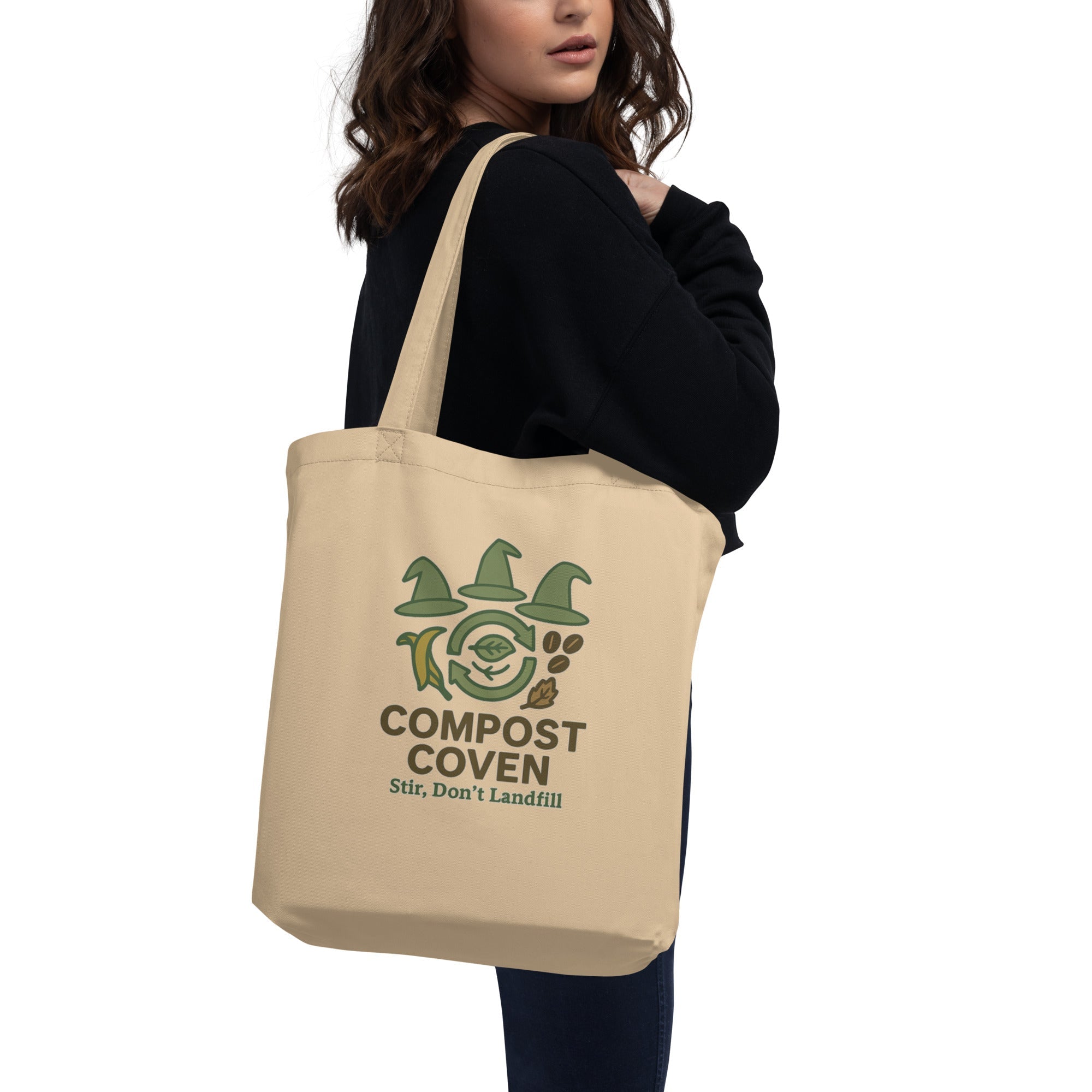 Organic Cotton Tote Bag ¨C Compost Coven ¨C Stir, Don¡¯t Landfill