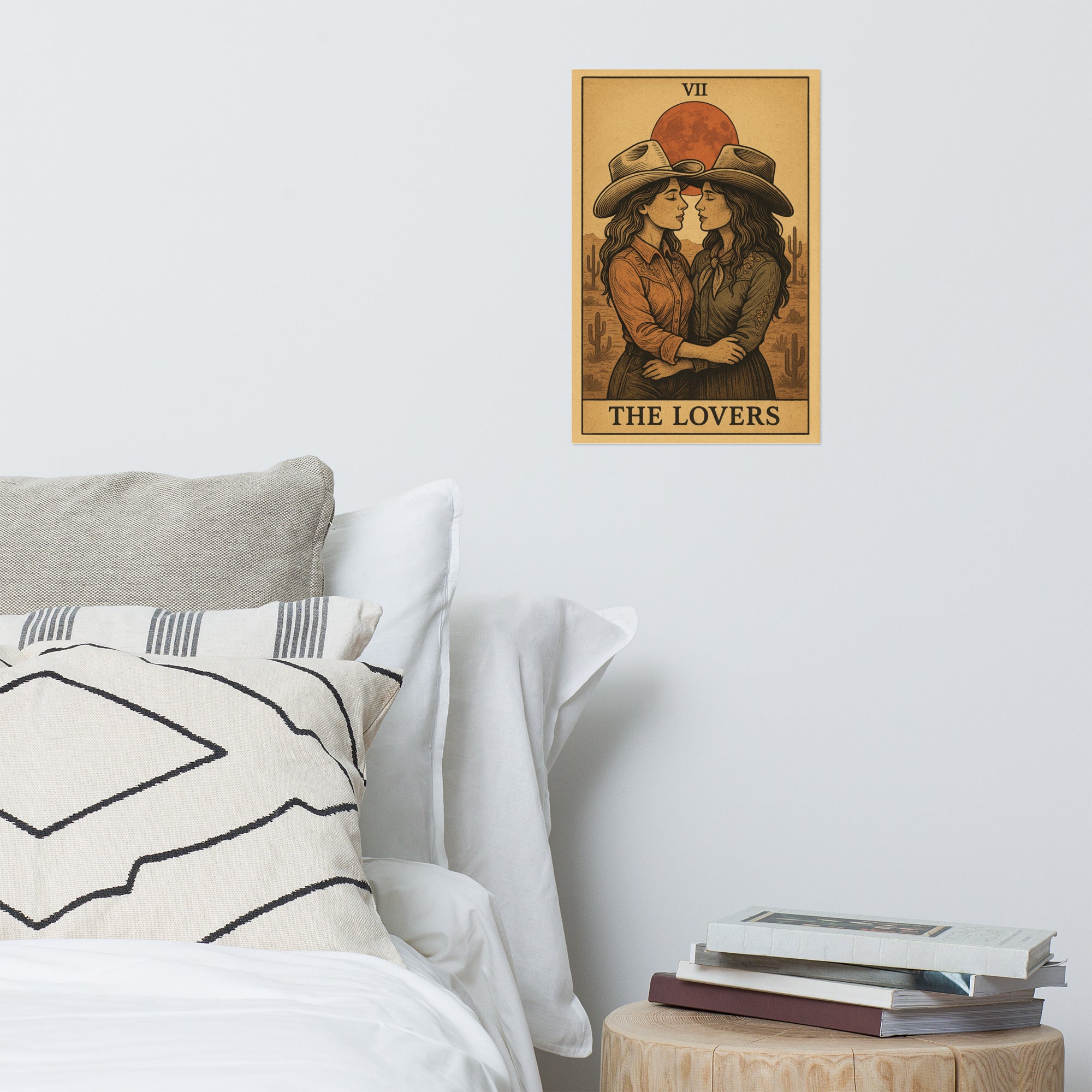 The Lovers Cowboy Renaissance Tarot Poster ¨C Vintage Western Wall Art